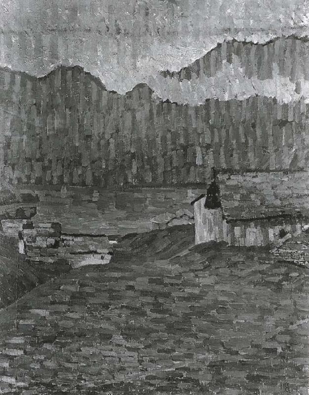 Giovanni Giacometti Giorno di pioggia oil painting picture